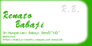 renato babaji business card